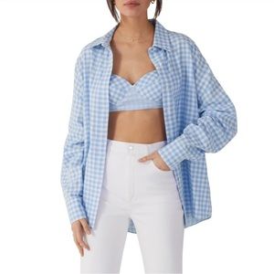 Favorite Daughter The Ex-Boyfriend Gingham Cotton Shirt